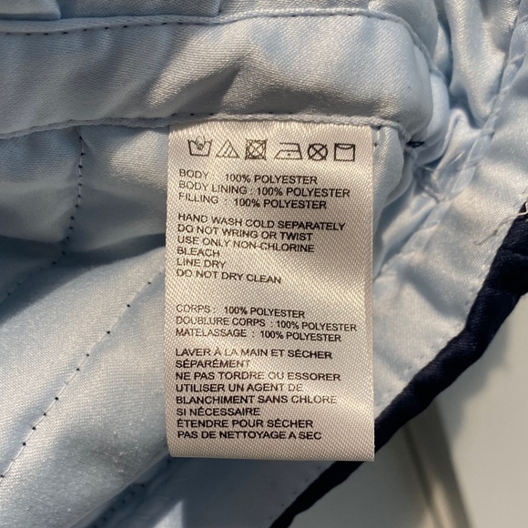 Navy and Cream Women's Quilted Jacket - Picture 8 of 8